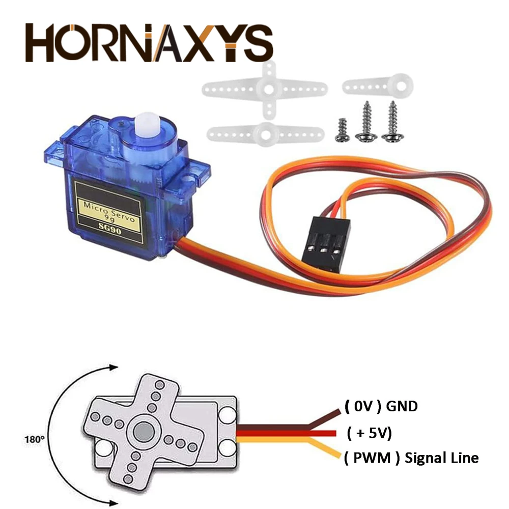 SG90 9G Micro Digital Servo Motor 180/360 Grad Starrflügel Getriebe – Bild 2