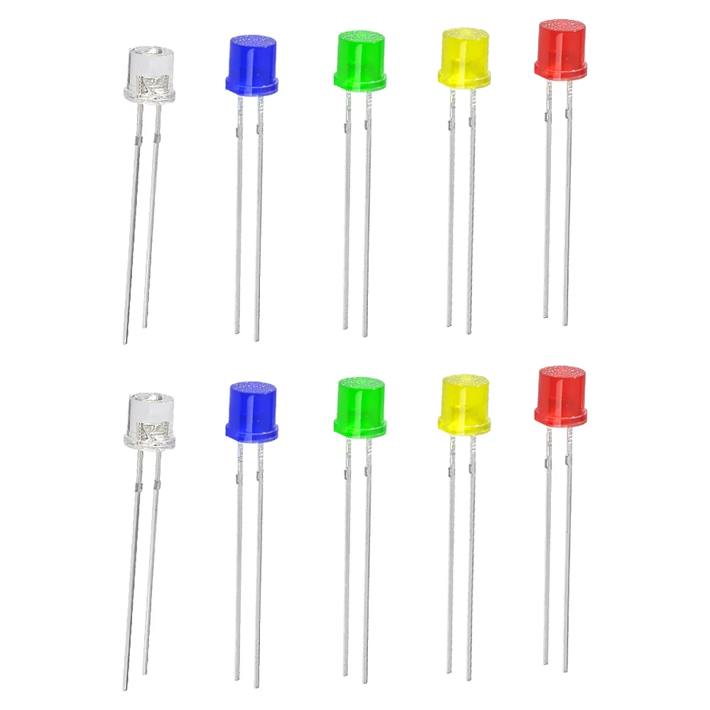 5MM F5 Flache LED-Kits 5 Farben Rot/Gelb/Blau/Grün/Weiß – Bild 6