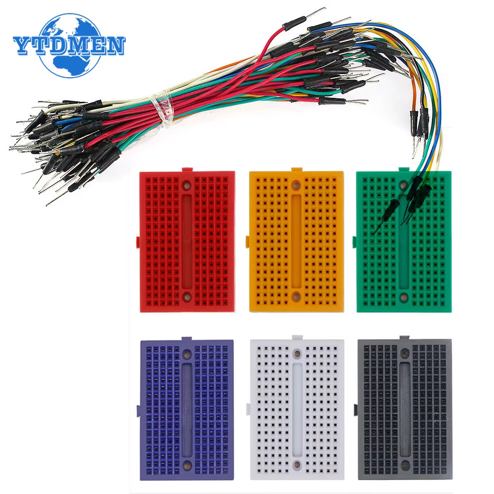 170-Punkt Mini-Steckbrett-Kit + 65 Stück Lötfreie Flexible Steckbrett-Verbindungskabel für Arduino