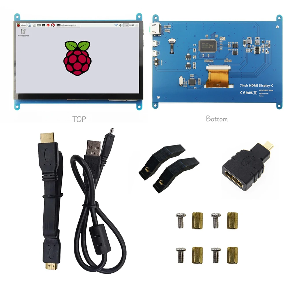 Raspberry Pi 7-Zoll-Bildschirm, IPS TFT LCD HDMI-Display – Bild 6