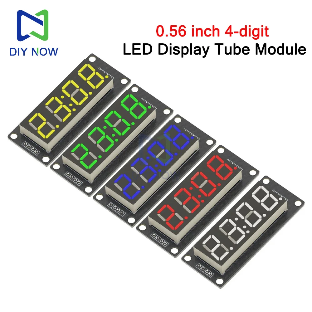LED-Anzeige 0,56 Zoll 4-stelliges 7-Segment-Digitalröhren-Uhrenmodul TM1637 Doppelpunkte LED-Anzeigetafel