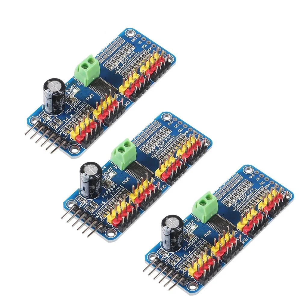 XCW 1-5 Stück PCA9685 16-Kanal 12-Bit PWM Servomotor-Treiber I2C Modul – Bild 2