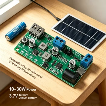5-18V MPPT Solar-Lademodul 2,5A 10-30W Solar-Controller-Board 5V 2,1A USB-Ausgang Multi-Eingangsschnittstelle