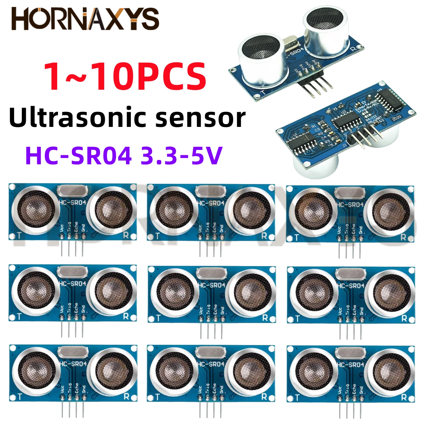 Ultraschallsensor HC-SR04 HCSR04 Wellendetektor Entfernungsmessmodul HC SR04 Abstandssensor 3,3V-5V