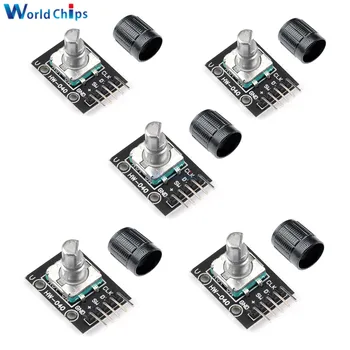Diymore 5 Teile/los HW-040 Rotary Encoder Modul mit 15x 16,5mm Potentiometer Drehknopf Kappe für Arduino