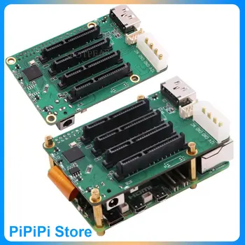 Raspberry Pi 5 Penta SATA HAT Erweiterungsboard 4-Kanal-SATA-Schnittstelle für NAS-Speicher für Raspberry Pi 5