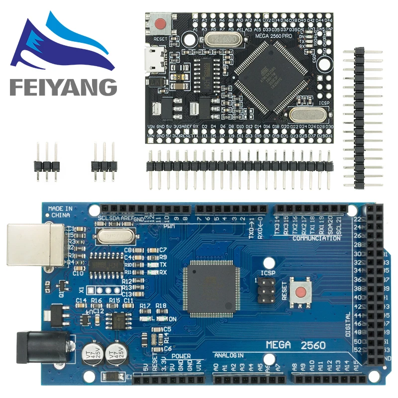 MEGA2560 R3 (ATmega2560-16AU CH340G) Pro mini MEGA2560 AVR USB-Board Entwicklungsboard MEGA2560 mit Kabel
