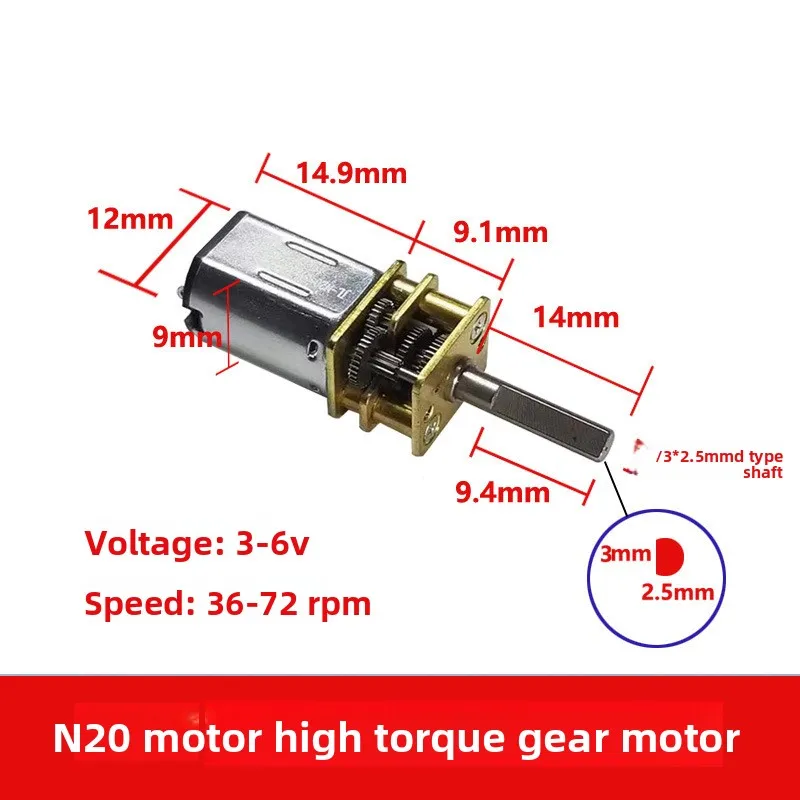 N20 Getriebemotor Micro, Motor 0,5 Modularer Rack Guide 12-Zahn – Bild 4