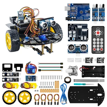 2WD Multi-Roboter-Auto für Arduino-Kit Smart V 2,0 DIY Roboter-Auto-Programmier codes zum Lernen und Lernen