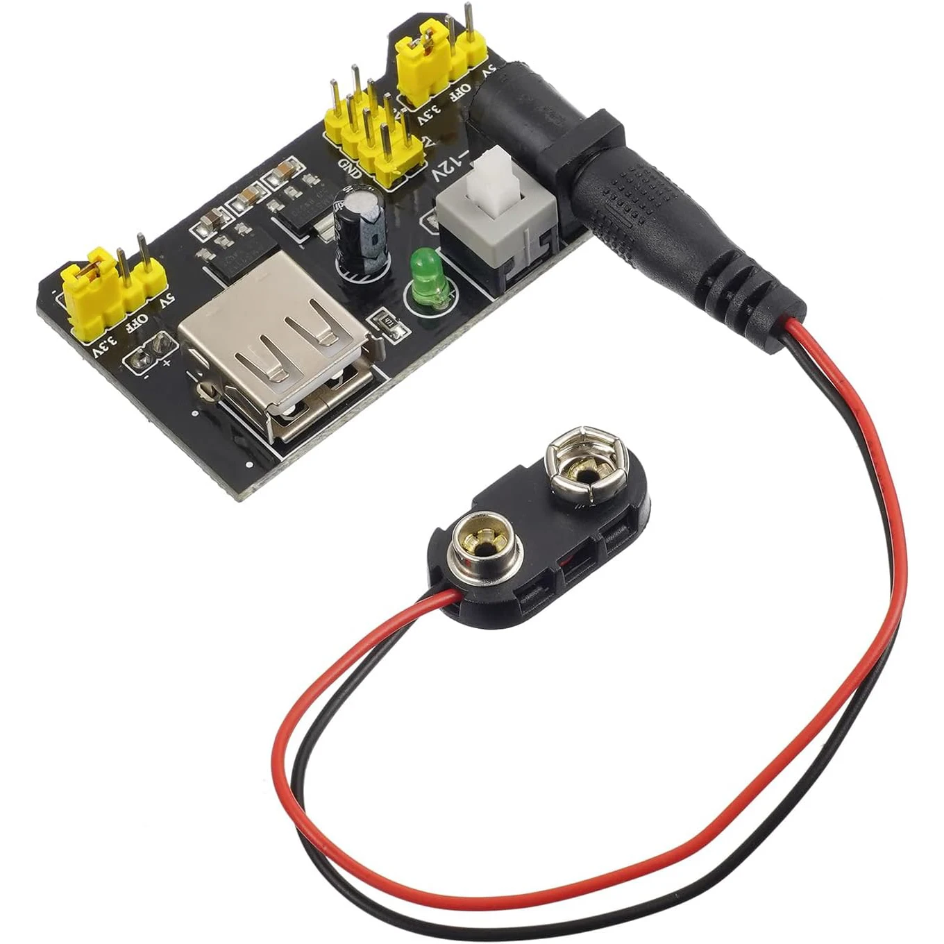 Breadboard-Kit mit Netzteilmodul, Überbrückungskabel, Batterie-Clip – Bild 5