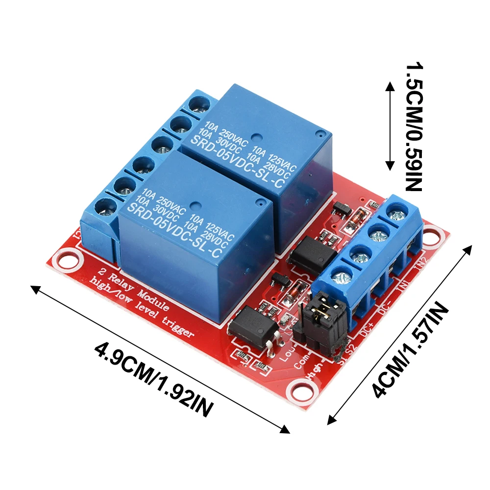 2-Kanal-Relaismodul DC 5 V 9 V 12 V 24 V High – Bild 6
