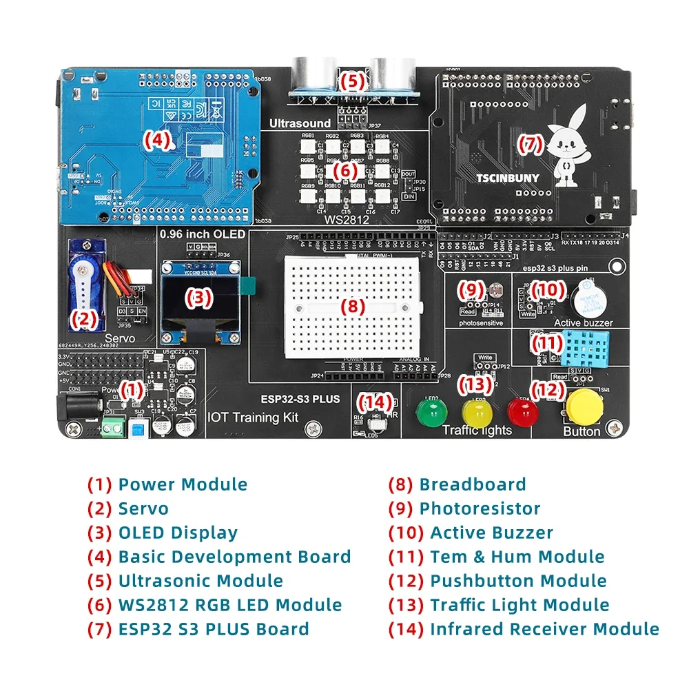 Tscinbuny Komplettset für Arduino Programmable IoT Development ESP32 – Bild 4