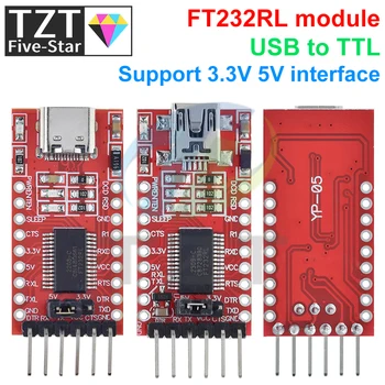GREATZT 1/2/4PCS FT232RL FTDI USB 3.3V 5.5V zu TTL Serieller Adaptermodul für Arduino FT232 Pro Mini USB TO