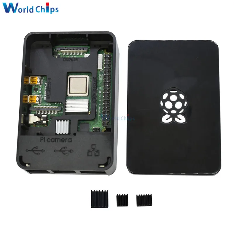 Raspberry Pi 4 Fall Schwarz Weiß Transparent ABS Fall Kunststoff Box – Bild 6