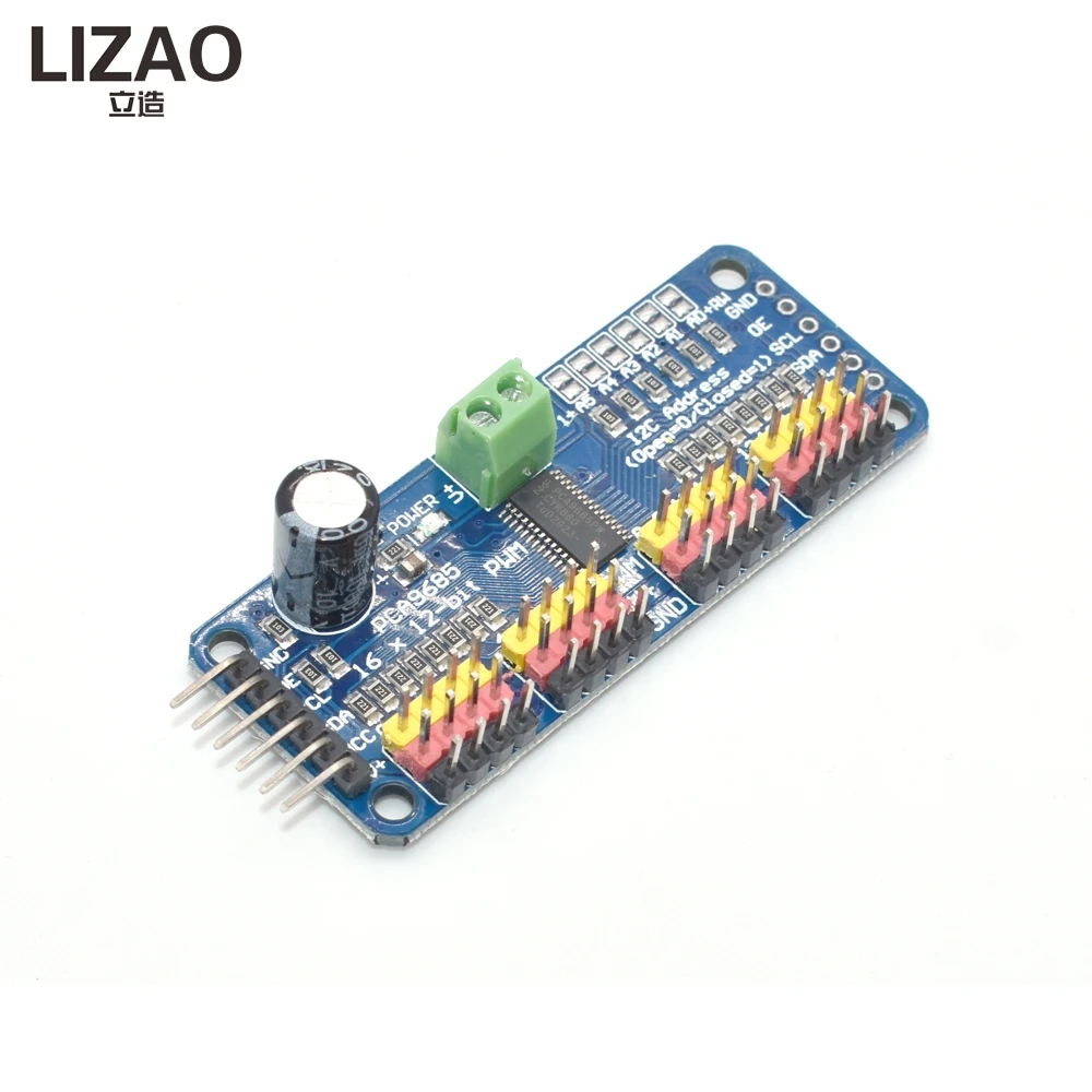 LIZAO PCA9685 16-Kanal PWM Servo-Treiberplatine, 12-Bit I2C – Bild 2