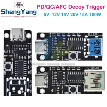 100W 5A USB-C Schnelllade-Triggerplatinenmodul PD/QC Decoy Board Schnellladung USB Typ-C PD 2.0 3.0