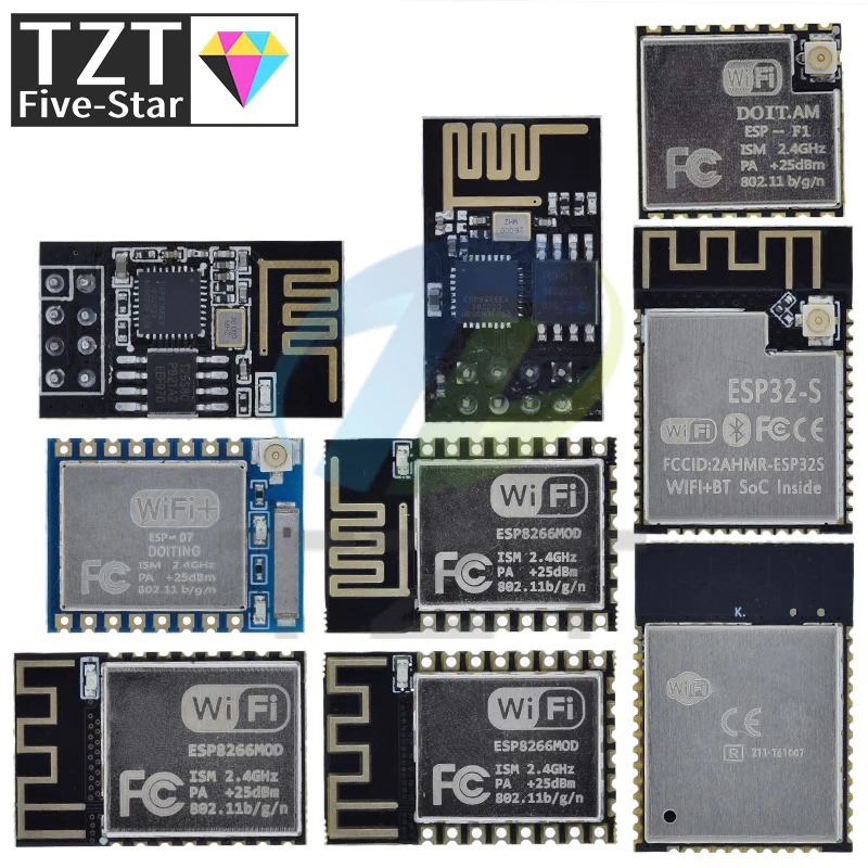 ESP8266 ESP-01 ESP-01S ESP-07 ESP-12E ESP-12F ESP-32 ESP-32S Serielles WLAN-Modul Drahtloser Transceiver 2,4G