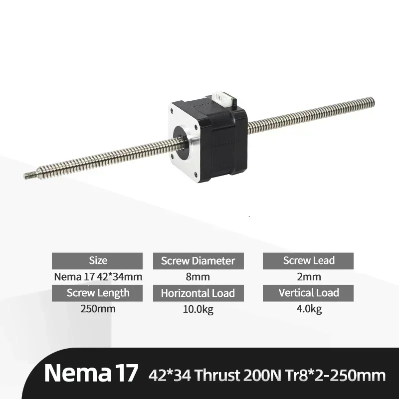 UMOT Mini Nema17 Schrittmotor ohne Fassungsvermögen, Durchgangswelle 3,5/5/8/9,5/10 Linearer Schrittmotor