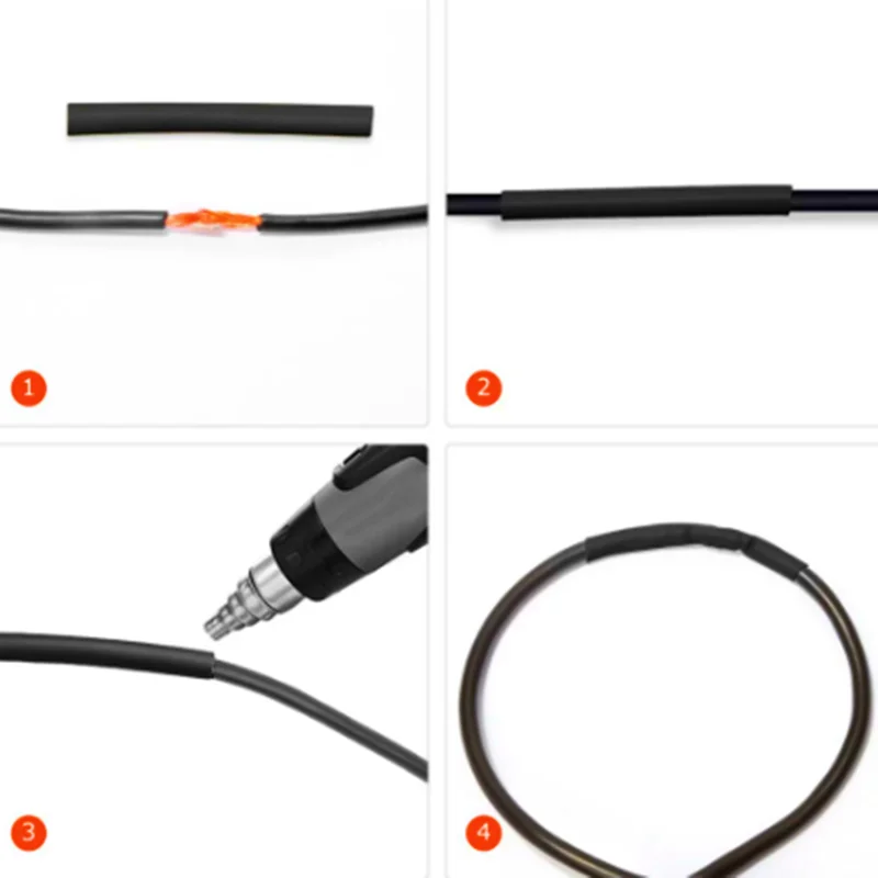 Schwarz verpackt 2:1 Mal Schrumpfschlauch-Set (150 Stück) – Bild 5