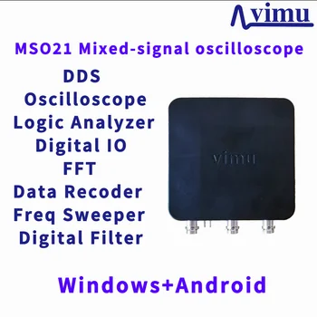 Vimu MSO21, 12-Bit-USB-Oszilloskop, Android-Oszilloskop, Logikanalysator, DDS, Frequenzscanner