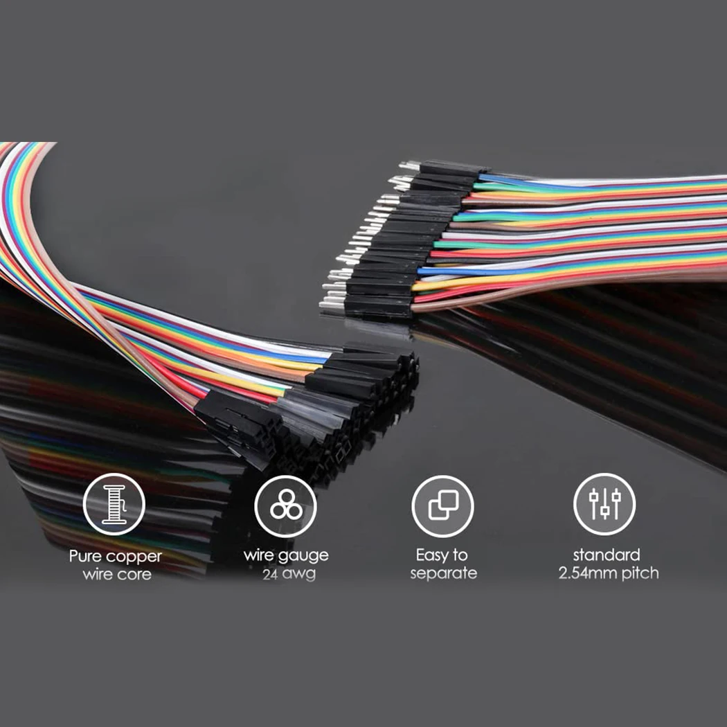 Dupont Line 40-Pin-Stecker auf Buchse, 40-Pin-Stecker auf Stecker – Bild 6
