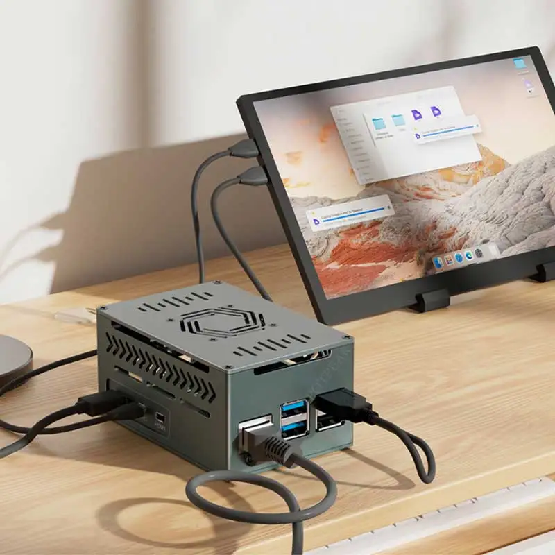 Raspberry Pi 5, Aluminium-Metallgehäuse mit Kühler, PWM-Lüfter – Bild 2