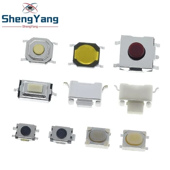 TZT 10/100 Stück 3*6 3*4 4*4 SMD Taktiler Tastenschalter 2-Pin 4-Pin Touch-Mikroschalter 3x4x2 3x6x4.3 3x6x2.5