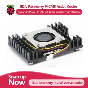 EDA Raspberry Pi Kühler der CM5-Serie, aktiver Kühler, DC 5 V Eingang, maximale Geschwindigkeit 8000 U/min