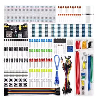 DIY Elektronik-Komponenten-Kit Projekt-Starter Elektronisches DIY-Kit mit 830 Verbindungspunkten Breadboard