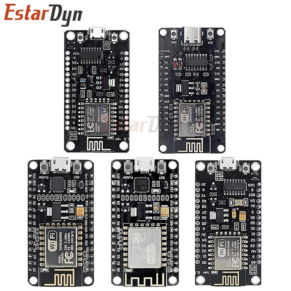 Estardyn NodeMCU ESP8266 Entwicklungsboard V2/V3, ESP-12E CH340/CP2102 WiFi-Modul für IoT MicroPython