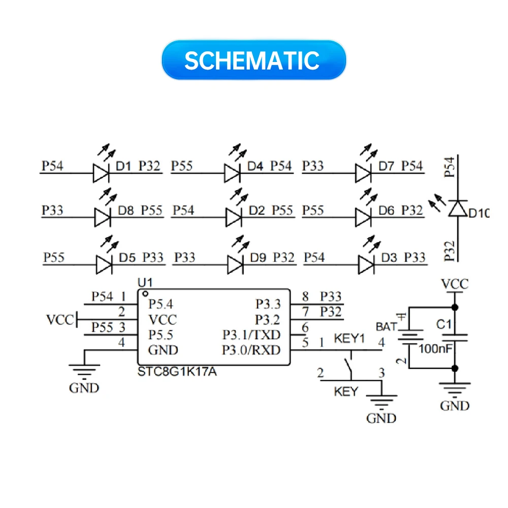 Elektronisches DIY-Löt-Lern-Kit, LED-Muschel, SMD, SMT – Bild 3