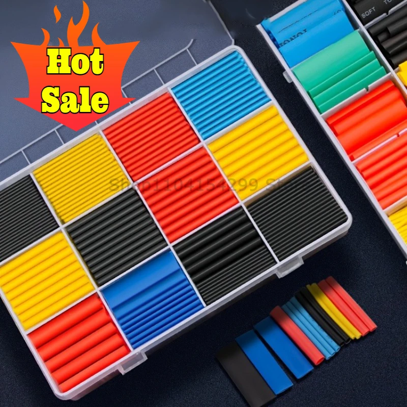 2: 1 Kabel Schrumpfschlauch Kit Wärme Verschiedene Packung Thermoretractile Isolierung Schlauch (164 Stück)
