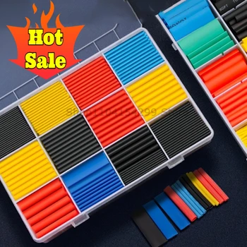 2: 1 Kabel Schrumpfschlauch Kit Wärme Verschiedene Packung Thermoretractile Isolierung Schlauch (164 Stück)