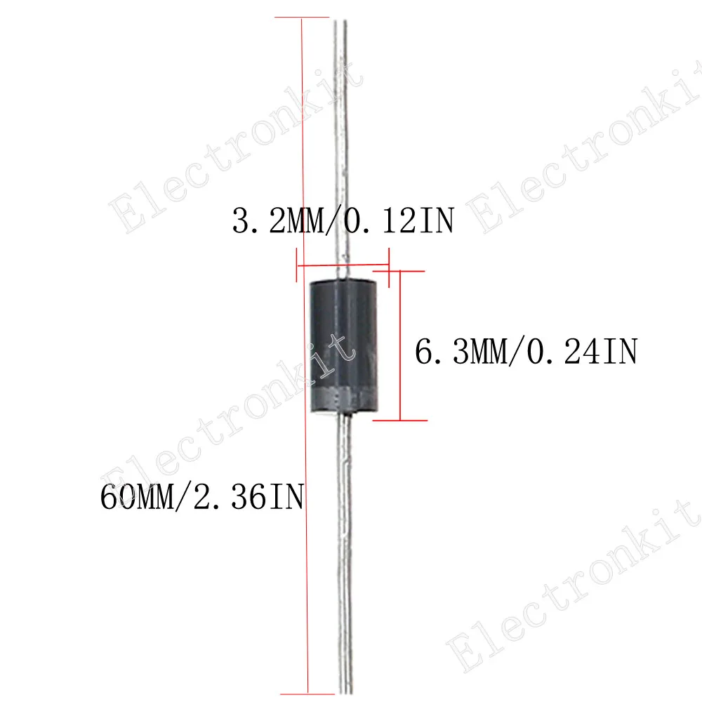 21-Wert-TVS-Dioden-Mix-Kit P6ke5A 6,8 A 7,5 A 8,2 A 9,1 A (210 Stück) – Bild 5