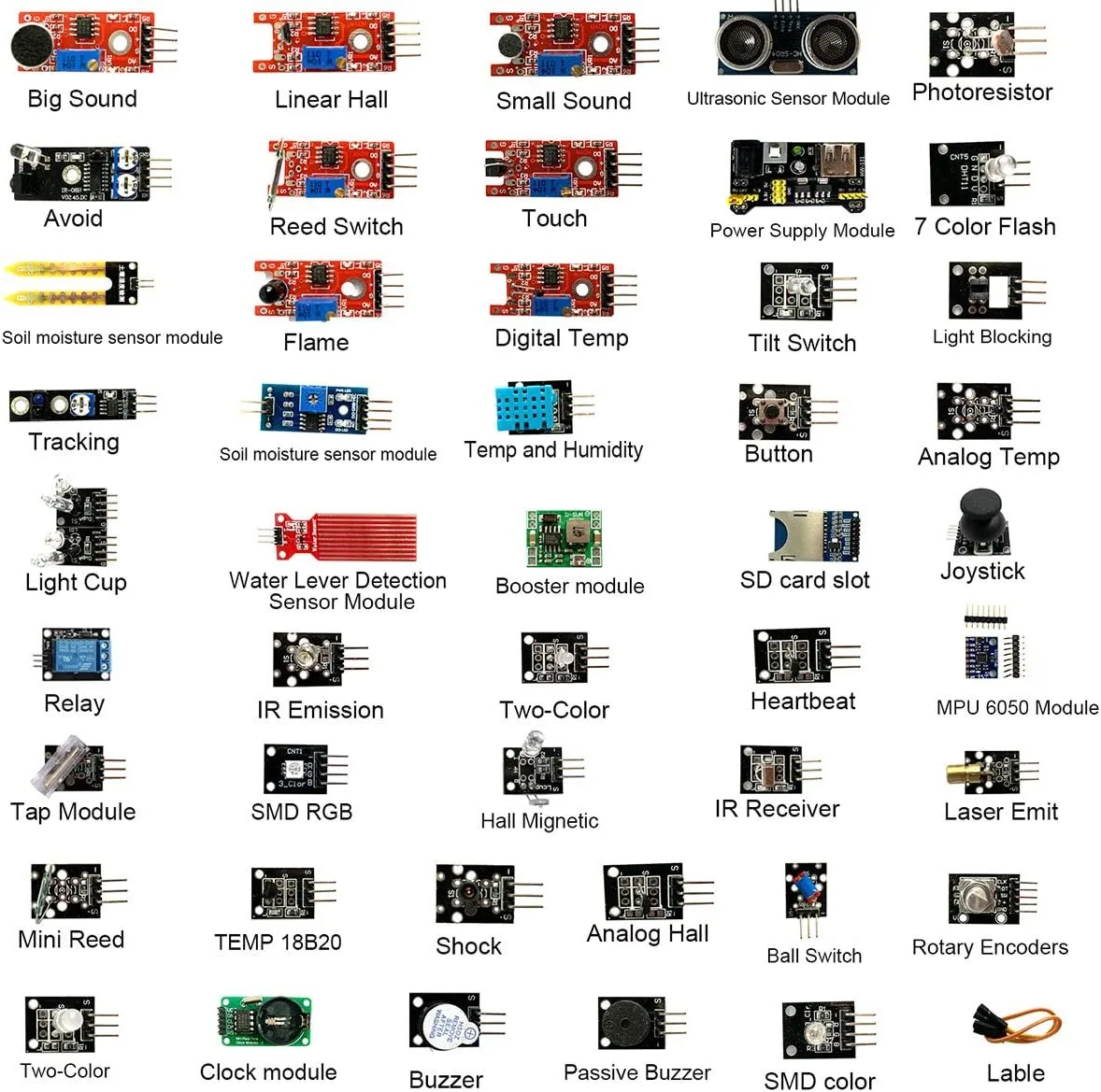 45-in-1-Sensormodule, 16-Arten-Starter-Kit für Arduino Raspberry Pi – Bild 2