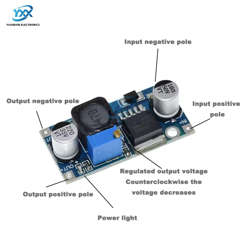 LM2596 Einstellbare DC zu DC Step Down Buck Converter Modul 3,0-40V – Bild 5