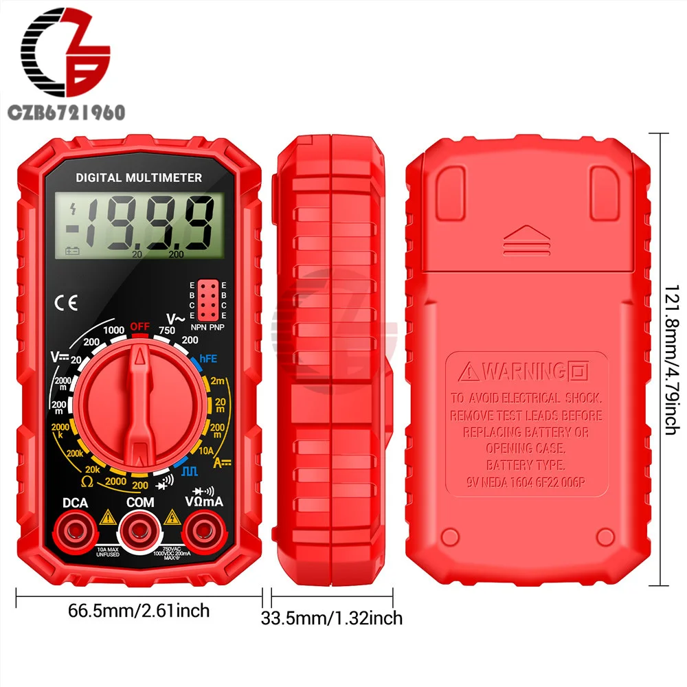 1999 Zählungen LED Digital Multimeter AC/DC Spannungs strom tester – Bild 5