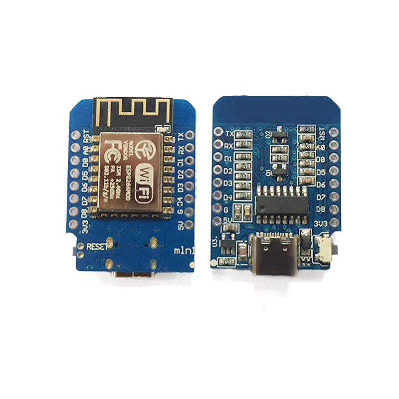 ESP8266 NodeMCU D1 Mini WiFi Dev Board Typ-C CH340C 4 MB Flash Kompatibel mit Arduino IDE für IoT Smart Home