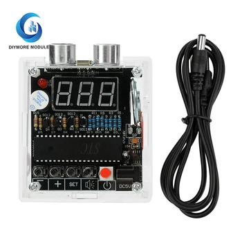 HC-SR04 DC 4,5-5,5V Ultraschall-Abstandssensor mit Sprachansage für 51 Mikrocontroller DIY-Kit DC 5,5x2,1MM