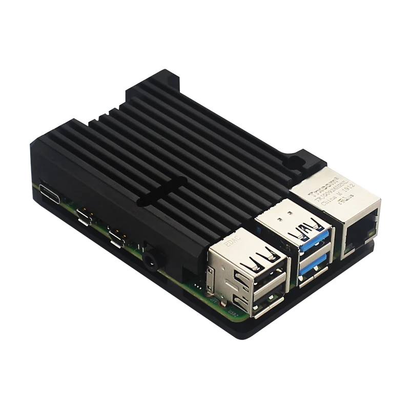 Raspberry Pi 4 Modell B-Gehäuse mit doppelter Kühlung, Mini-Lüfter, Kühlschutzhülle