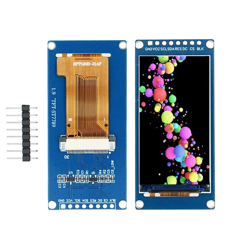 1,9 Zoll IPS Vollwinkel-TFT-Display LCD-Bildschirm Farbdisplaymodul SPI Serieller Port High-Definition 170x320