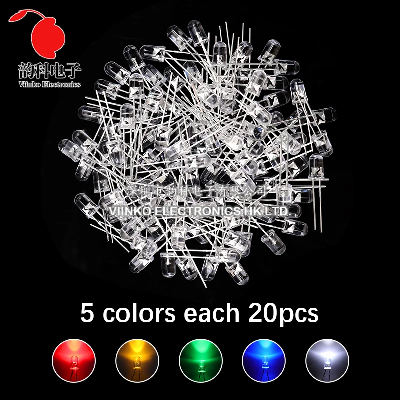 3MM 5MM Leuchtdioden Elektronik-Kit-Box F3 F5 LED-Dioden-Sortiment-Kit – Bild 6