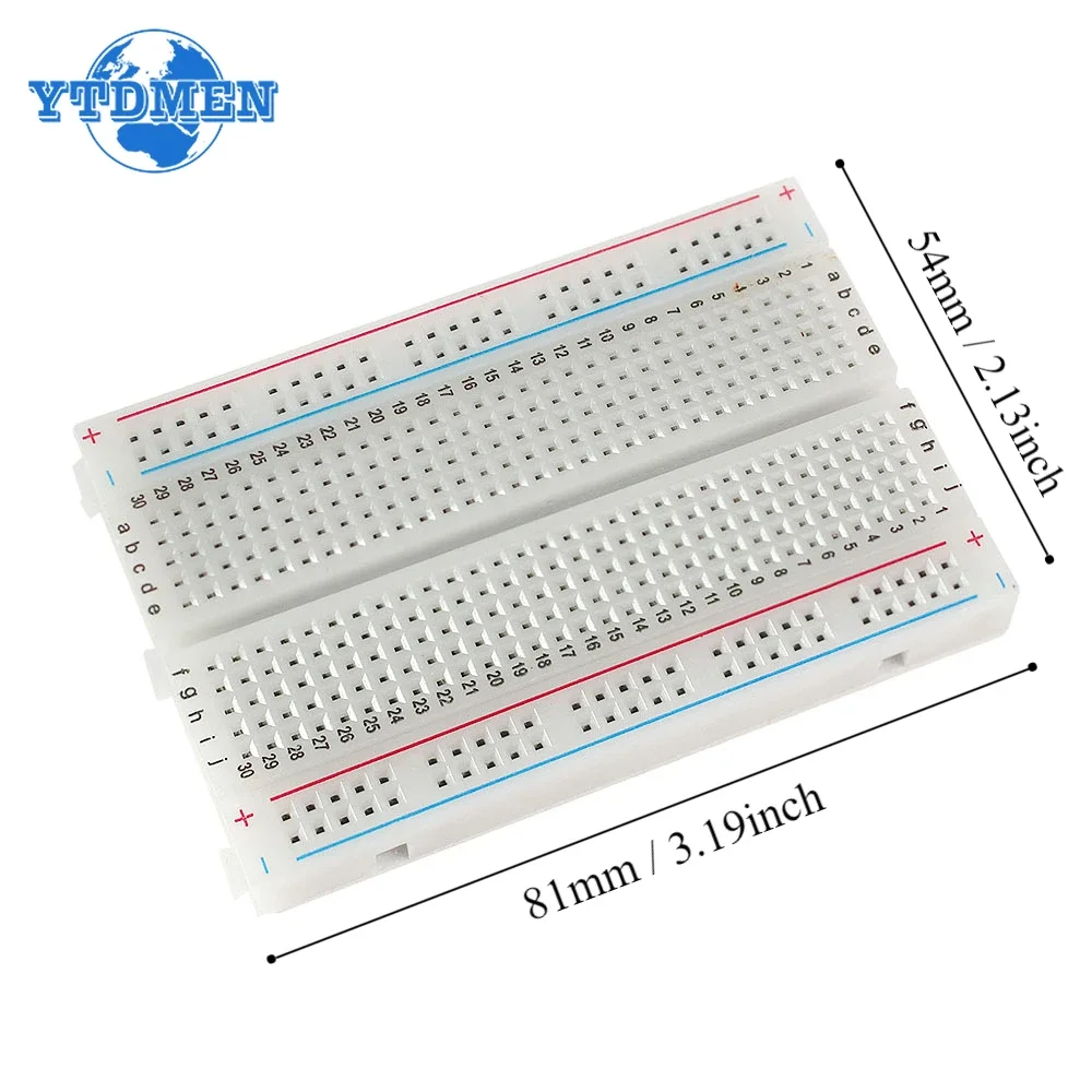 MB102 Breadboard Power Modul 3,3 V/5 V MB-102 830 Punkte Prototyp Bread Board + 65 Stück Jumper Drähte DIY