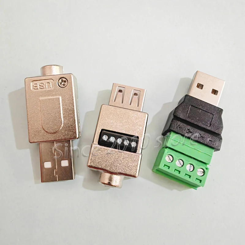 USB 2.0 lötfreier Adapter A-Typ Stecker/Buchse (3 Stück) – Bild 4