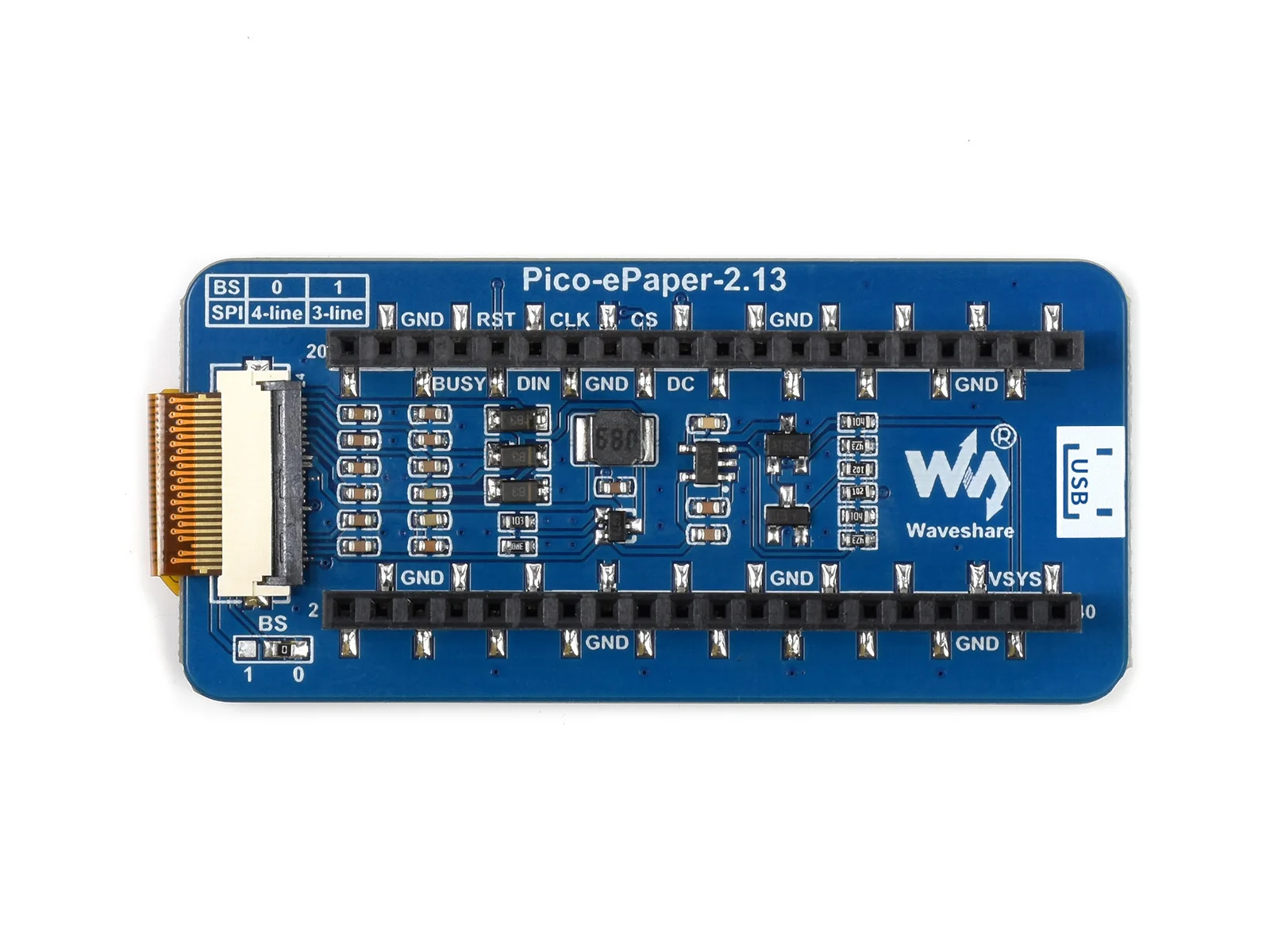 Waveshare 2,13 Zoll E-Paper E-Ink-Anzeigemodul für Raspberry Pi Pico – Bild 6