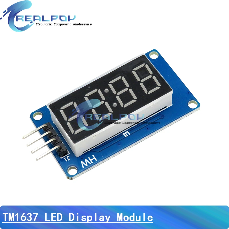 TM1638 / TM1637 4 Bits / MAX7219 8-Bit-Digital-LED-Anzeigemodul 7 Segment 0,36 Zoll Uhr ROTE Anodenröhre Vier