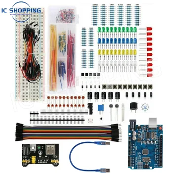 DIY-Elektronik-Starterkit - für Arduino UNO R3, inklusive Steckbrett, Verbindungspunkten (830 Stück)