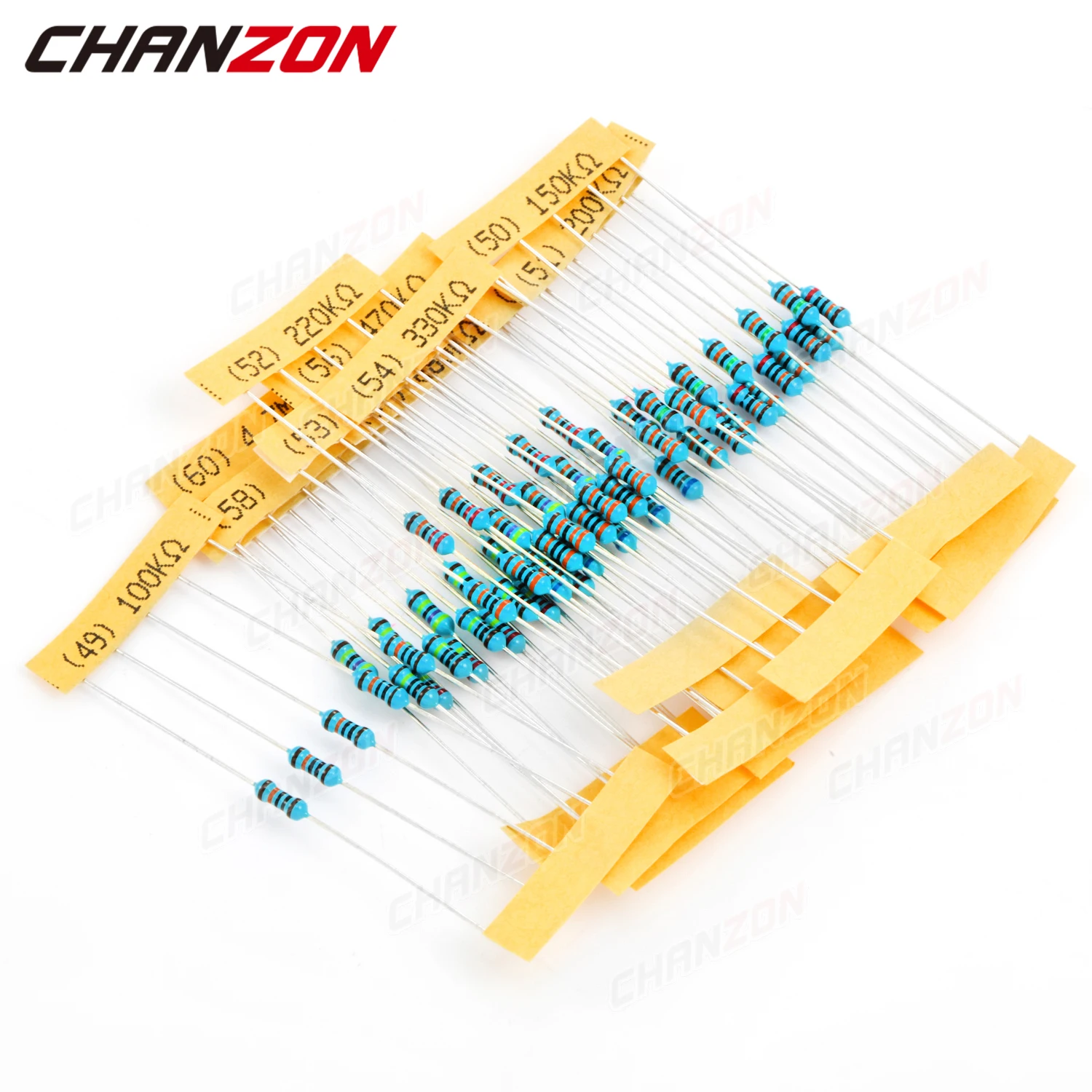 60 Werte 1/4 W 1 % Metallschichtwiderstände-Set, 300 Stück, 1 Ohm – Bild 5