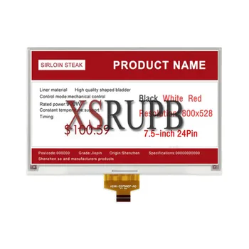 7,5 Zoll 880x528 24Pin HINK-E075A07-A0 Bildschirm E-Paper E-Ink Raw Display Schwarz Weiß Rot