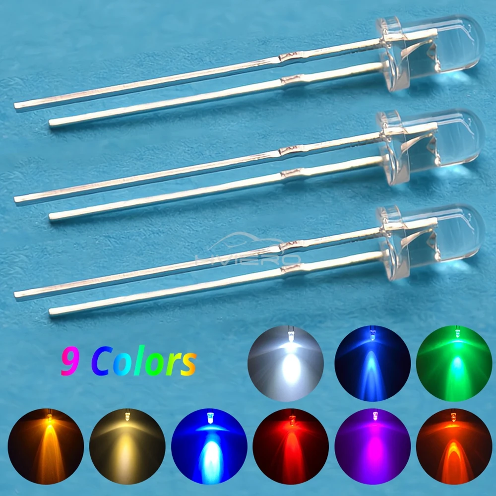 F3 3mm Runde LED Sortiment Kit Ultra Super Helle Leuchtdioden – Bild 3